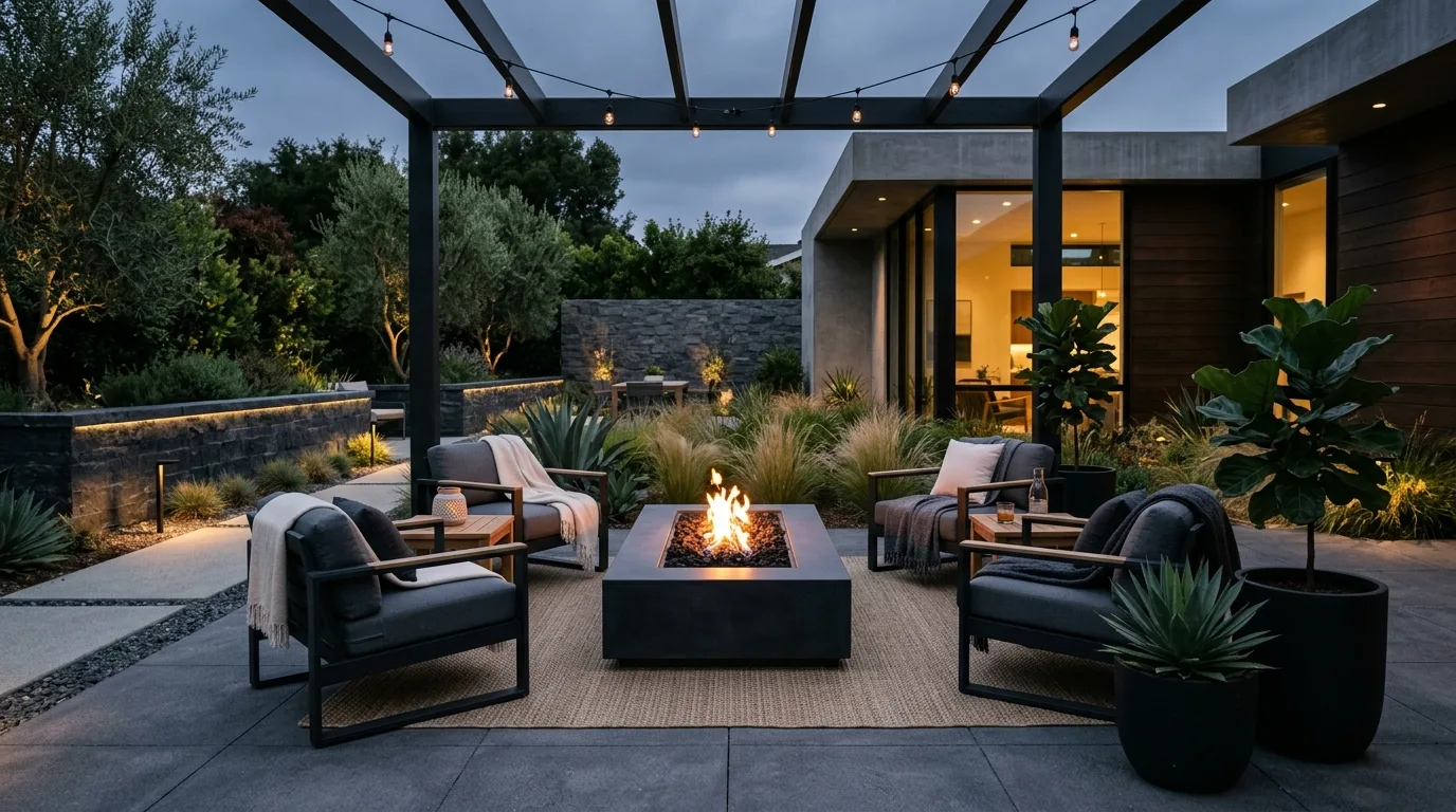 Finish with a patio that feels like a destination inspiration for an outdoor patio.